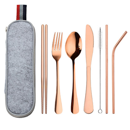 Stainless Steel Travel Carrying Case Outdoor Cutlery Set