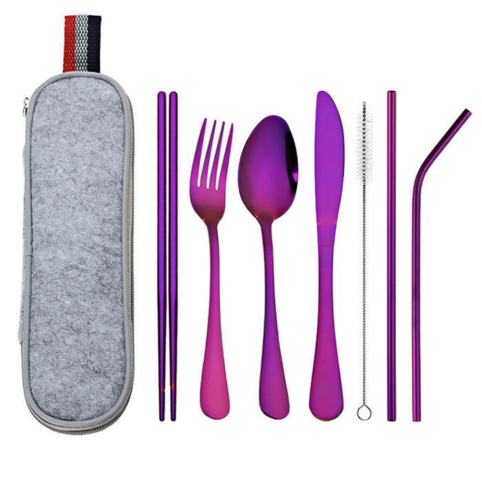 Stainless Steel Travel Carrying Case Outdoor Cutlery Set