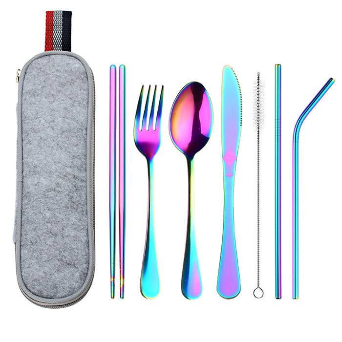 Stainless Steel Travel Carrying Case Outdoor Cutlery Set