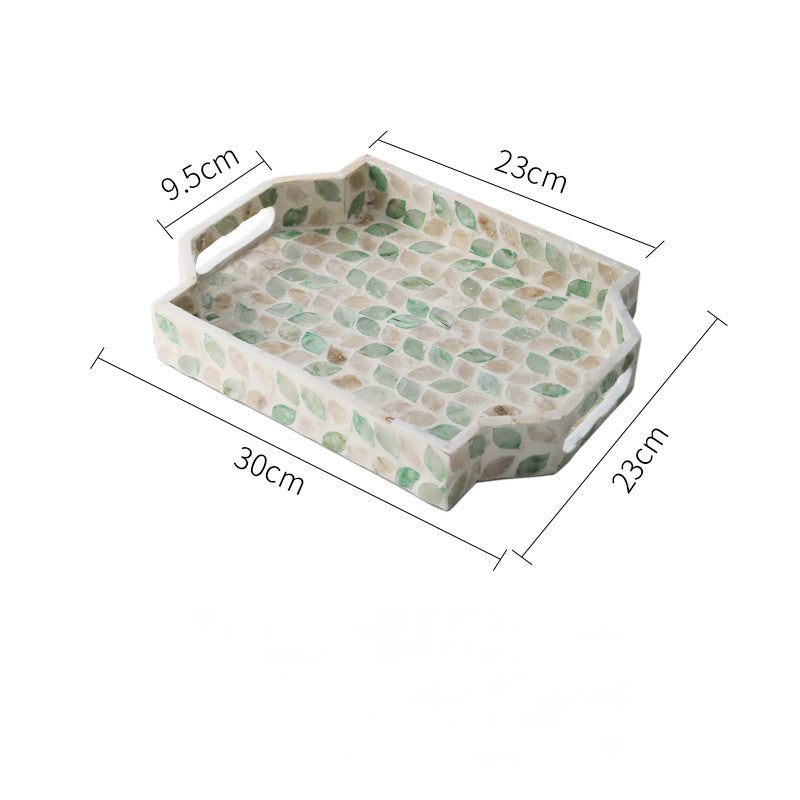 Household Storage Tray Creative Shell Rectangular Storage Tray Decorative Photography Swing Plate