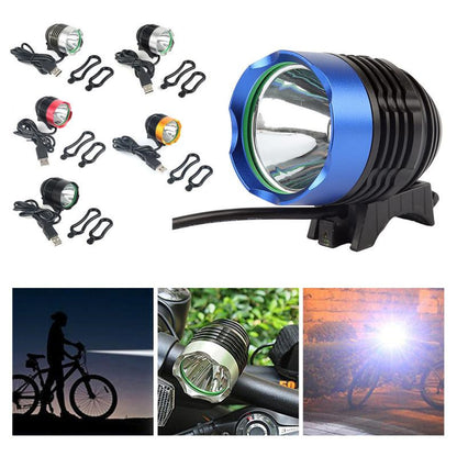 USB External Connector Light Mountain Bike Light l2 Strong Light Head