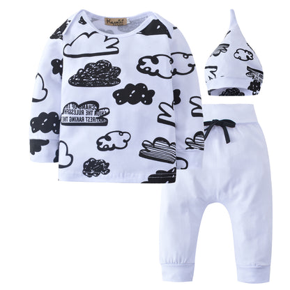 Baby 3 Piece Set Baby Cloud Print Set