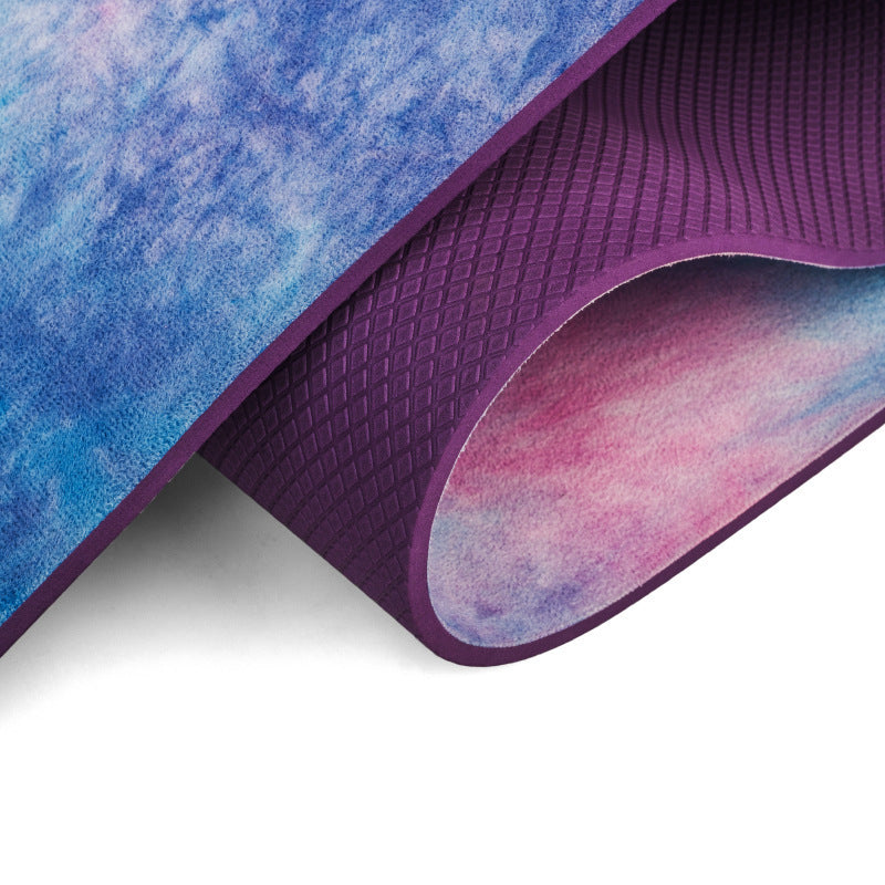 Tie-dyed Natural Rubber Yoga Mat Suede Sublimation Transfer Yoga Mat