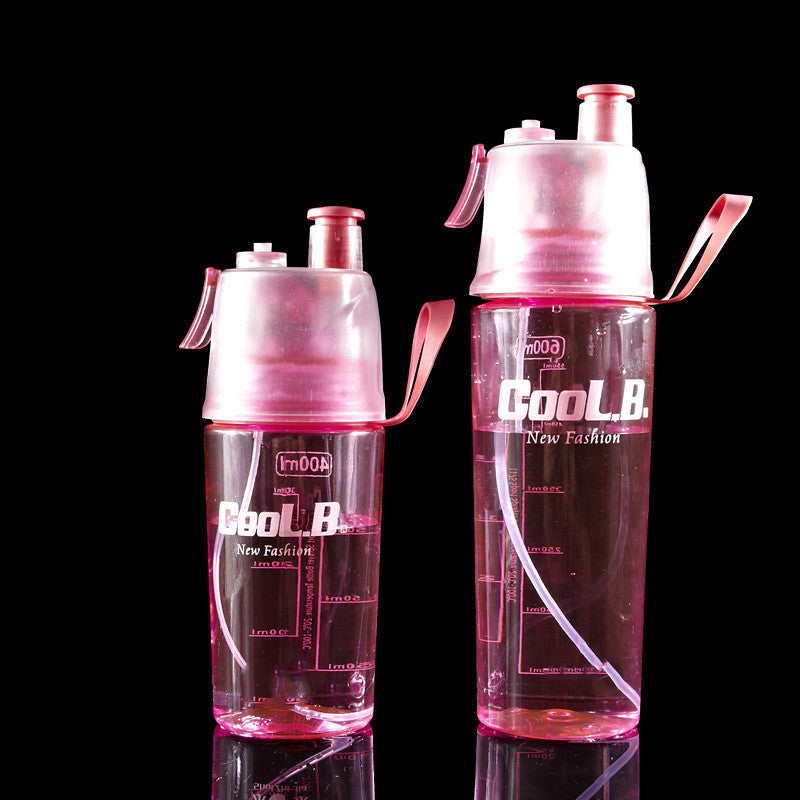 Sports Water Plastic Bottle Outdoor Creative Mist Spray with Leak Proof Portable Drinking Cup