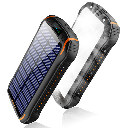 Solar Power Bank 26800Mah Outdoor Emergency Highlight Camping Light Waterproof, Dust-Proof And Fall-Proof Power Bank