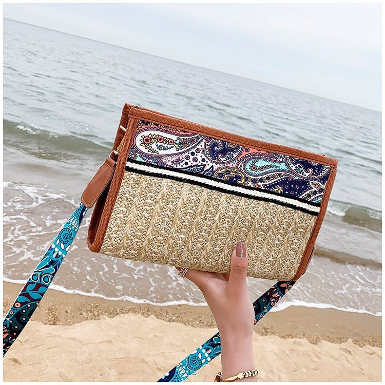 Fashion Woman Bag Retro Ethnic Wind Straw Beach Wild Shoulder Messenger Taschen Women Ladies Bags Bolsas De Mujer Borse Da Donna