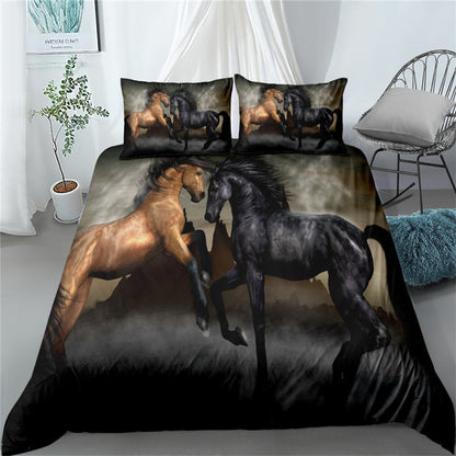 Galloping Horse Digital Printing Three-piece Set Export Three-piece Set