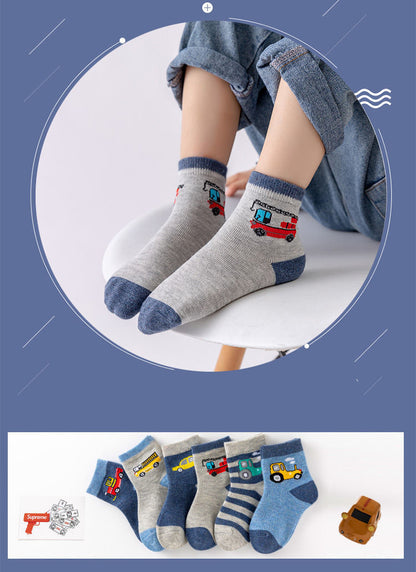 Boys And Girls Baby Cotton Socks Summer Breathable Boat Socks Middle School Children Student Socks