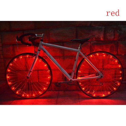 Bicycle Riding Spoke Wheel With Colorful Lights