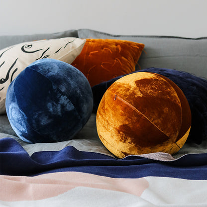 Daisyhome Homemade Velvet Spherical Soft Sculpture Pillow Pillow Nordic Style Light Luxury Bedroom Sofa Decoration