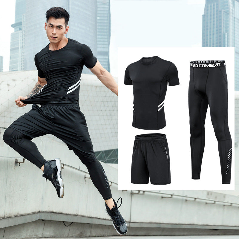 Men'S Fitness Clothing Running Sports Quick-Drying Clothing Training Clothing