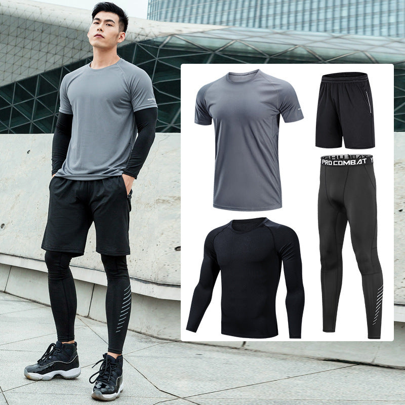 Men'S Fitness Clothing Running Sports Quick-Drying Clothing Training Clothing