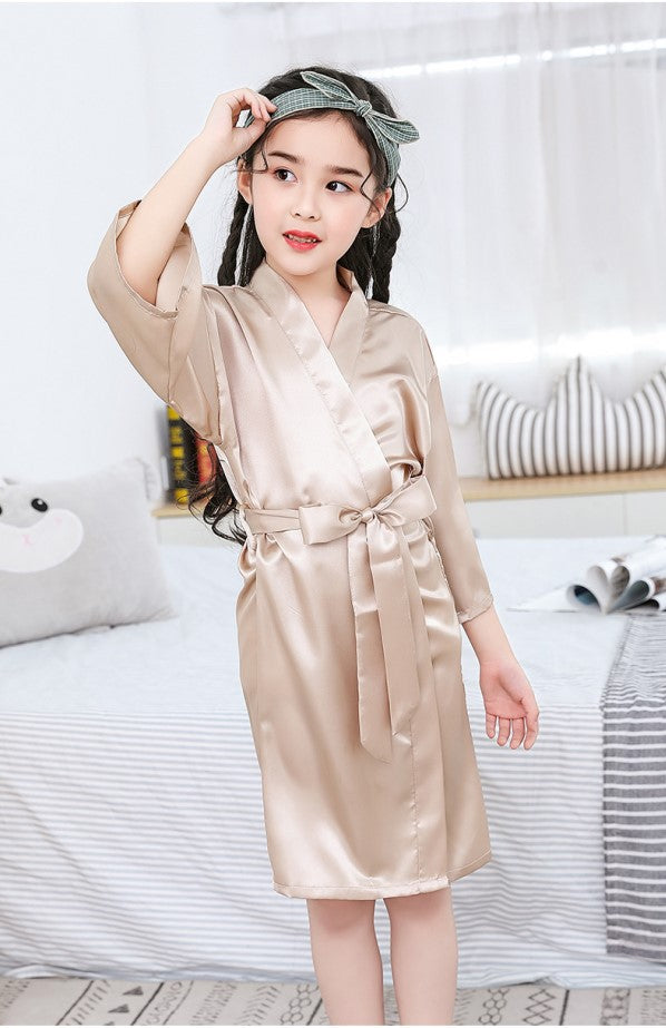 European And American Nightgown Pajamas Ice Silk Embroidery Letter Lace Bathrobe Home Service