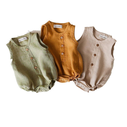 Baby'S Climbing Suit, Newborn'S Clothes, Baby'S Clothes, Cotton Hemp Kha Clothes, Boys' One-Piece Clothes