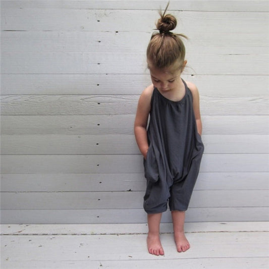 Girls Jumpsuits Summer Baby Girl Solid Overalls Soft Girls Fashion Leotard Outfit Clothes