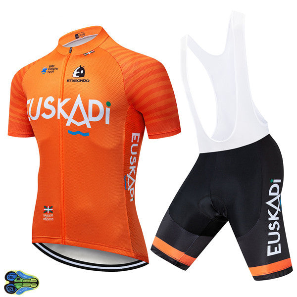 Orange Short Sleeve 12D Cycling Jersey Summer Sports Suit