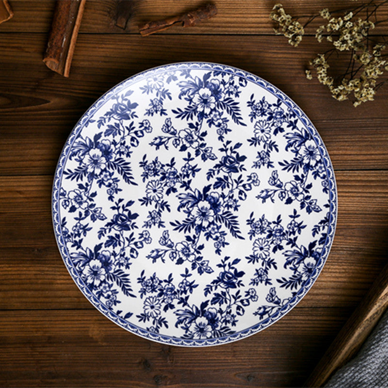 Western-style Ceramic Tableware Set Blue And White Chinese And Western Dishes