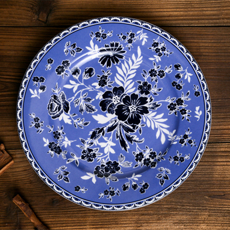 Western-style Ceramic Tableware Set Blue And White Chinese And Western Dishes