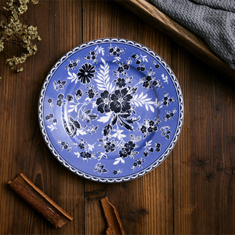 Western-style Ceramic Tableware Set Blue And White Chinese And Western Dishes