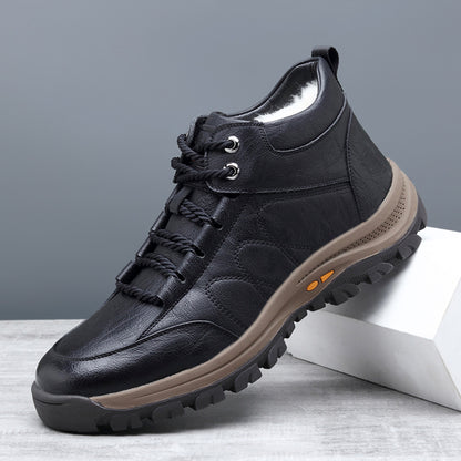 High-Top Leather Shoes Non-Slip Men's Snow Boots