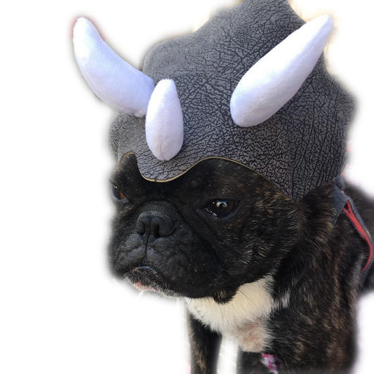 Pet Triceratops Dog Dinosaur Hat Pet Cat Dog Hat Pet Transformation Cap Pet Headgear Costume