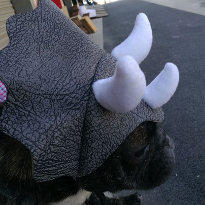 Pet Triceratops Dog Dinosaur Hat Pet Cat Dog Hat Pet Transformation Cap Pet Headgear Costume