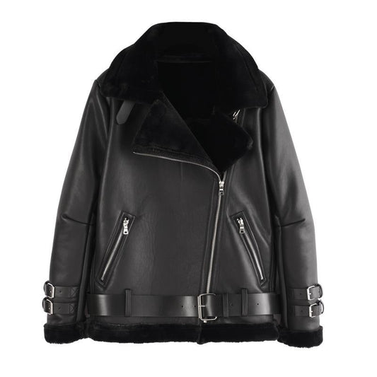 Winter Leather Motorcycle Jacket