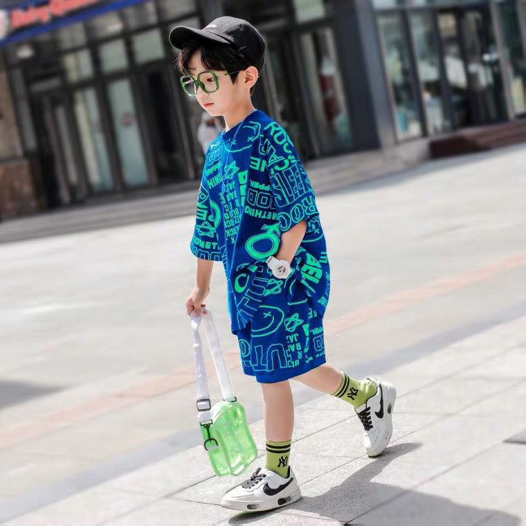 Short-sleeved Middle-aged Boys' Western Style Children's Clothing