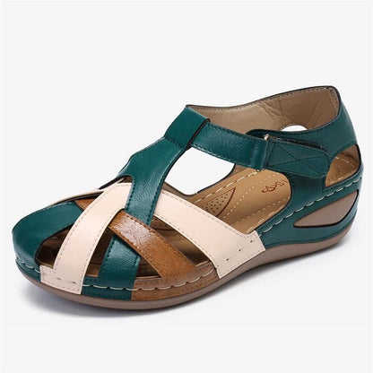 Summer Sandals Waterproof Mixed-color Design Wedges Shoes Women