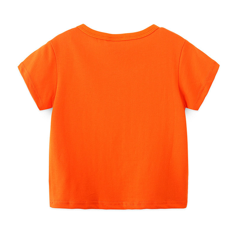 Round Neck Cotton Short-sleeved Children's T-shirt