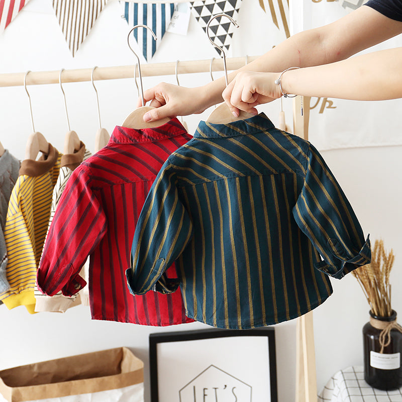 Children's Striped Shirt Long-sleeved Cotton