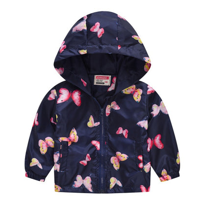 Spring And Autumn Thin Hooded Baby Cute Zipper Sweater Children's Jacket