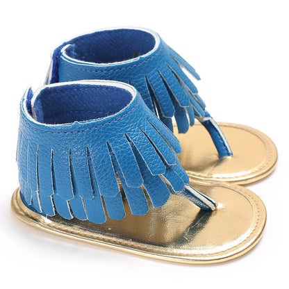 Baby Girl Toddler Shoes Multicolor Tassel Soft Sole Flip-flop Sandals Toddler Shoes