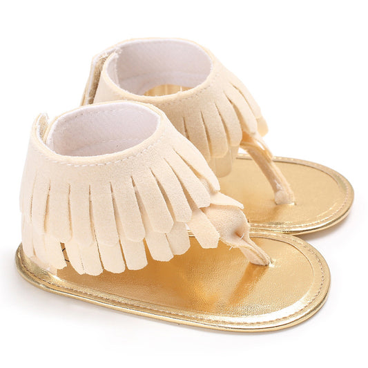 Baby Girl Toddler Shoes Multicolor Tassel Soft Sole Flip-flop Sandals Toddler Shoes