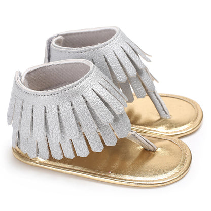 Baby Girl Toddler Shoes Multicolor Tassel Soft Sole Flip-flop Sandals Toddler Shoes