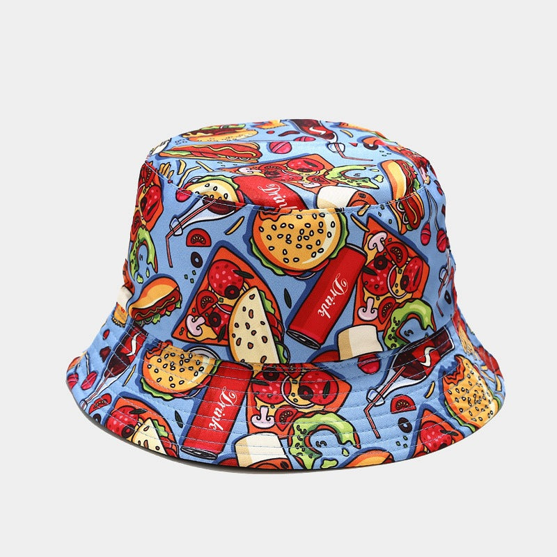 Women's Fisherman Hat With Printed Vegetable Pattern