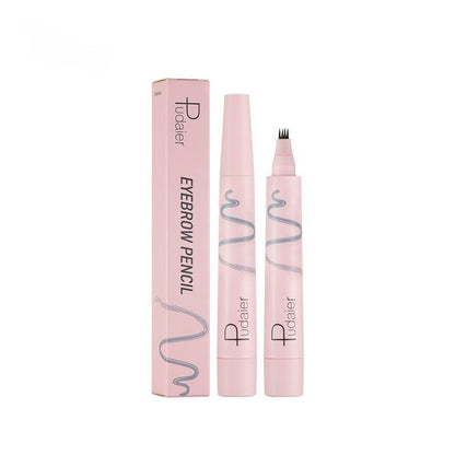 Pudaier 3D Eyebrow Pencil Waterproof Fork Tip Pen