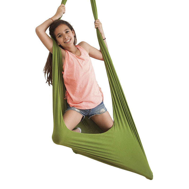 Kids  Cotton Outdoor Indoor Swing Hammock For Cuddle Up To Sensory Child Therapy Soft Elastic Parcel Steady Seat