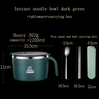 304 Student Lunch Box Stainless Steel Instant Noodle Bowl