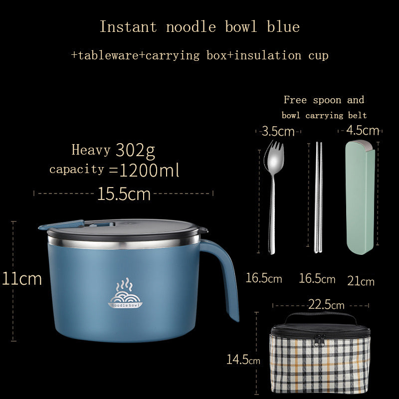 304 Student Lunch Box Stainless Steel Instant Noodle Bowl