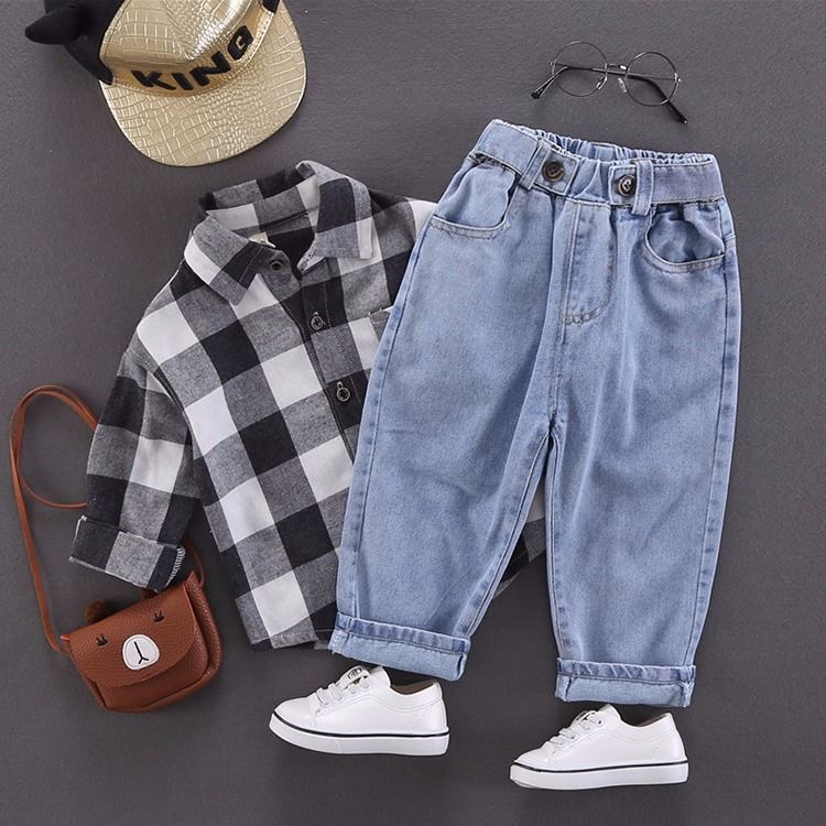 Western Style Baby Korean Daddy Pants