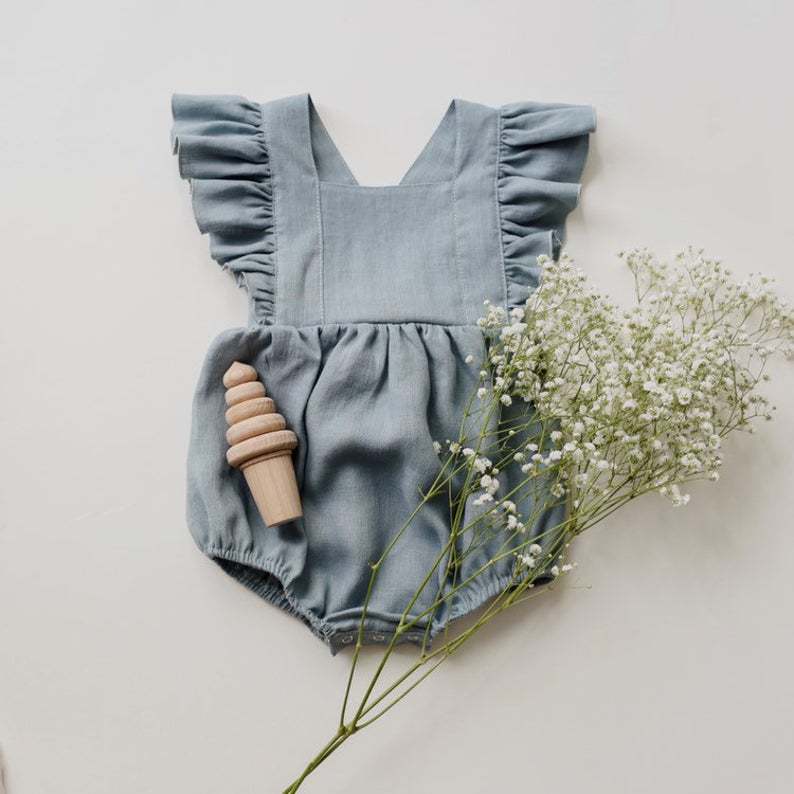 Cotton And Linen Romper Baby Sling Bag Fart Romper