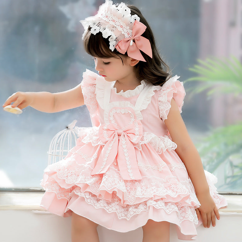 Short Sleeve Girls Princess Dress Children Dress