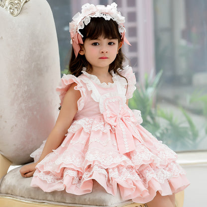 Short Sleeve Girls Princess Dress Children Dress