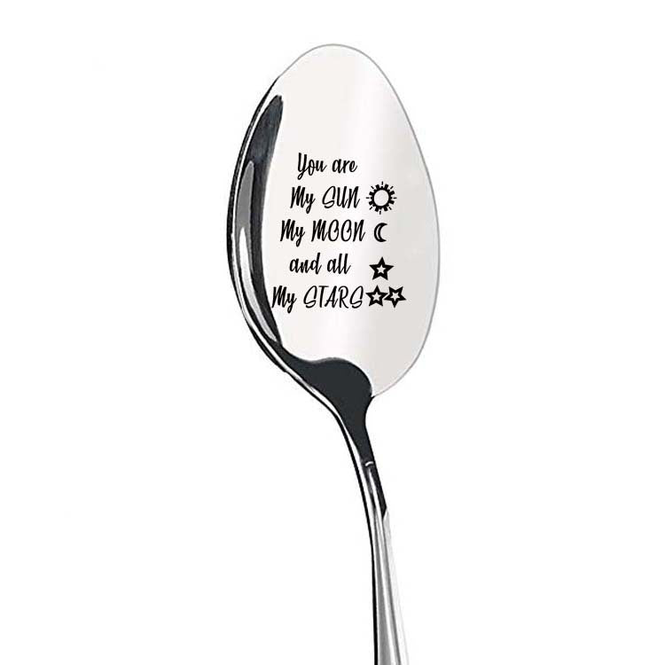 Valentine's day stainless steel long handle spoon