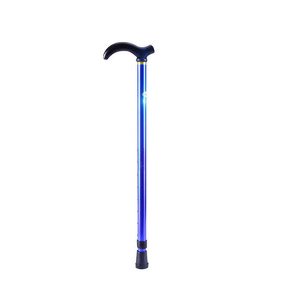 Telescopic Walking Stick Cane Hiking Rubber Tips 6 Grade Alpenstock for Elderly Aluminium Body Climbing Equipment