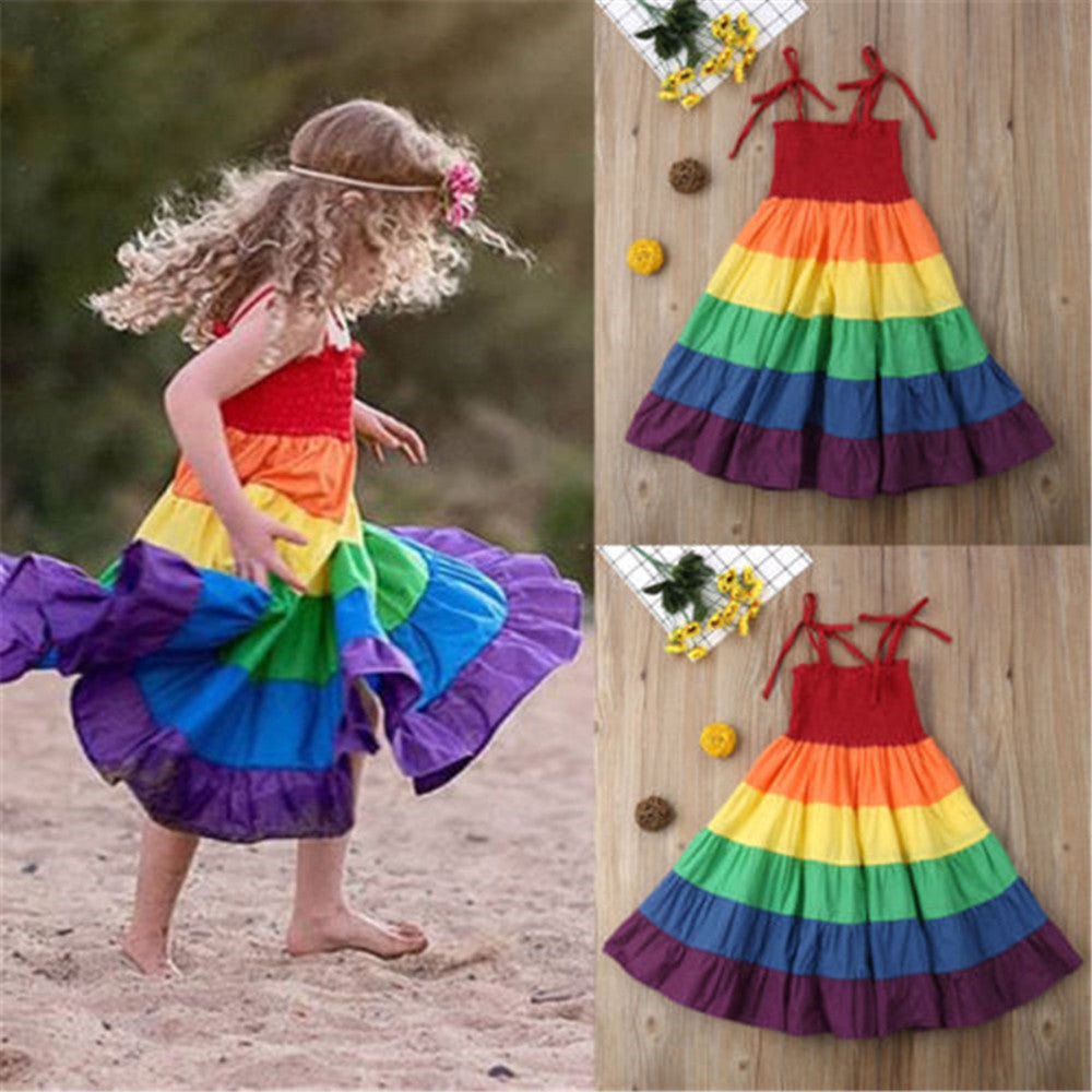 Skirt Rainbow Stripe Dress