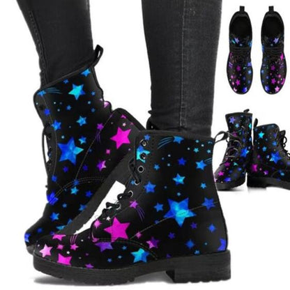 Women's Digital Printed High-Top Martin Boots