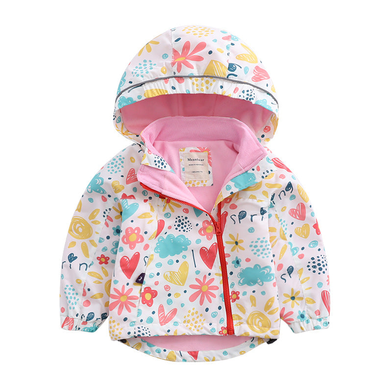 Children's hooded trench coat