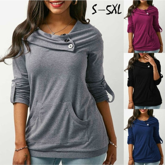 Solid color long sleeve sweater